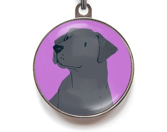 Labrador Dog Tag - Black Labrador ID, Personalized Dog Tags for Labradors