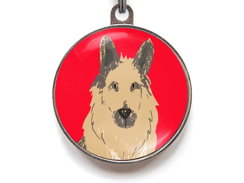 German Shepherd Dog ID Tag German Shepherd Personalized Pet Etsy