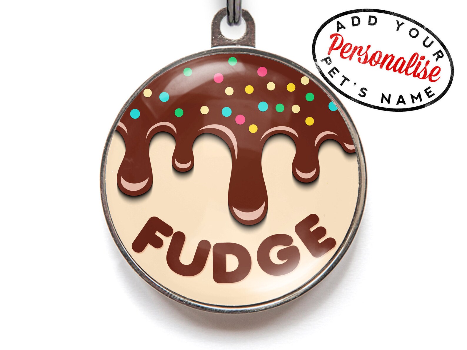 Fudge Dog Tag Personalize With Pet's Name Personalised Etsy