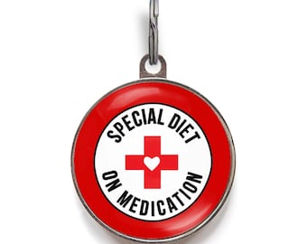 Special Diet, On Medication Medical Tag For Cats and Dogs