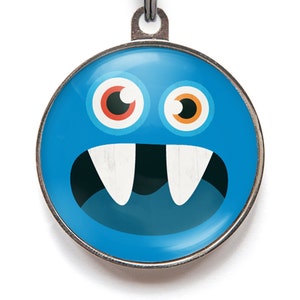 Funny Monster Pet ID Tag | Custom Dog Tag for Your Little Monster | Cute & Quirky Pet Tag | Free Personalization