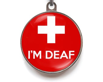 I Am Deaf Pet ID Tag - Medical Pet Tag