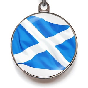 Scottish Pet Tag, Scotland Flag | FREE Personalization