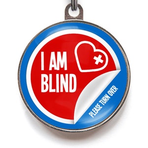 I Am Blind Medical Pet ID Tag