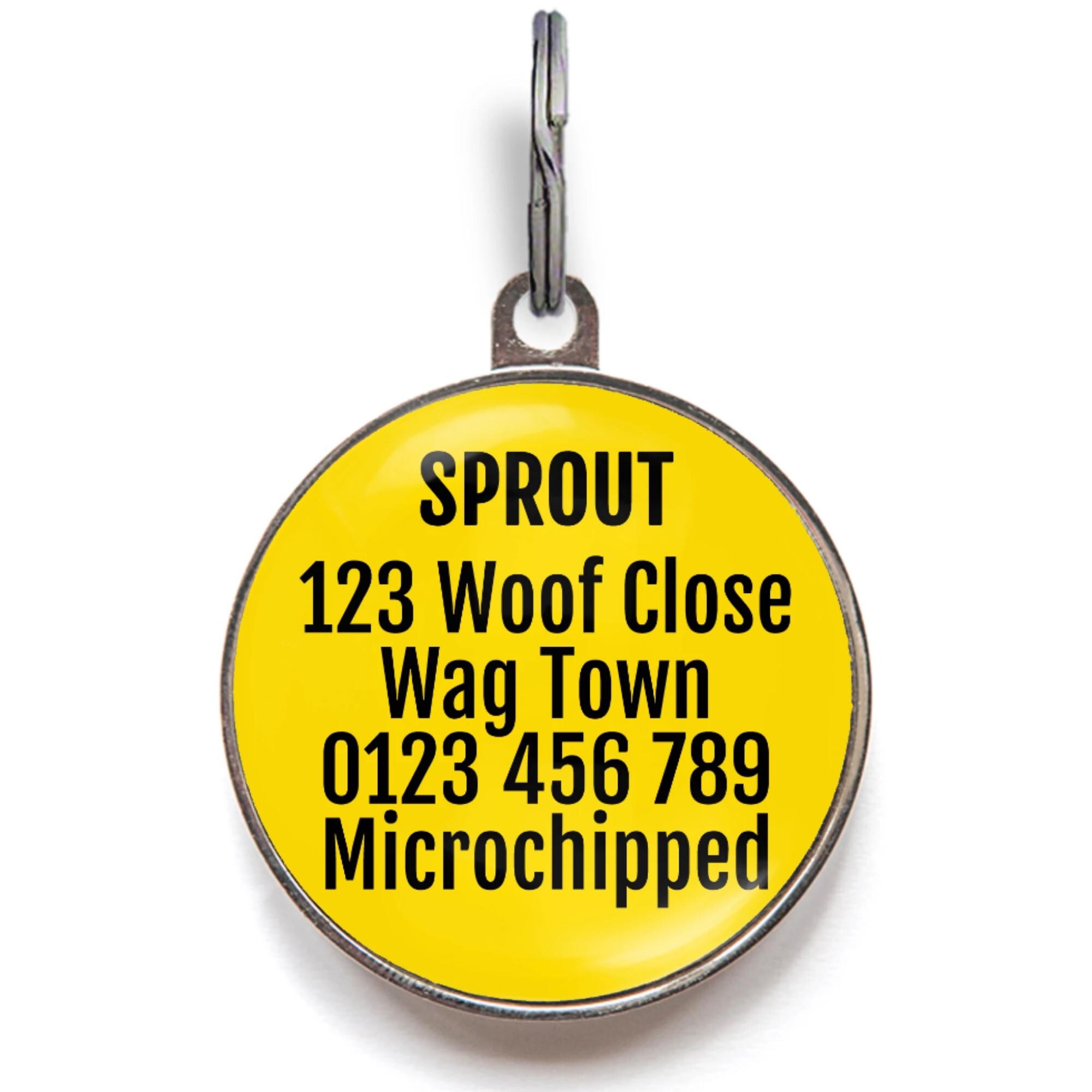 Funny Dog Tag – Food Thief Level Expert – Pet ID Tag for Sneaky