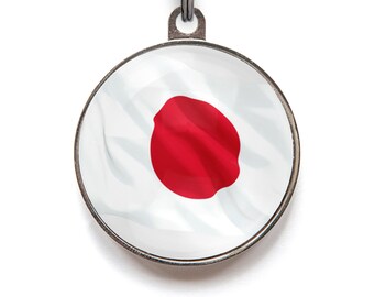 Japanese Dog Tag, Japan Flag | FREE Personalization