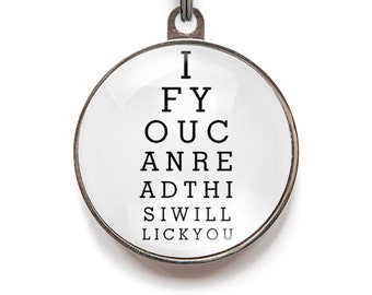 If You Can Read This I Will Lick You Pet ID Tag | FREE Personalization