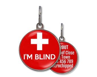 Jag är blind - Medicinsk husdjursbricka