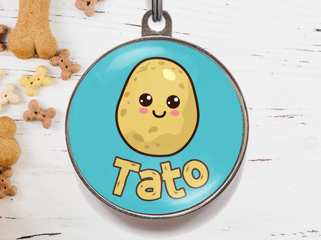 Potato Dog Tag, Spud Name Tag, Couch Potato Pet Tag for Dog Etsy