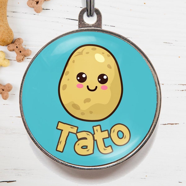 Potato Dog Tag, Spud Name Tag, Couch Potato Pet Tag For Dog