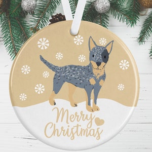 Australian Cattle Dog Christmas Ornament, Cattle Dog Tree Decoration For Memorial Christmas Gift