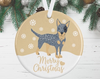 Australian Cattle Dog Christmas Ornament, Cattle Dog Tree Decoration For Memorial Christmas Gift