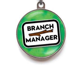 Funny Dog Tags - Branch Manager - Custom Funny Pet Tag For Dogs