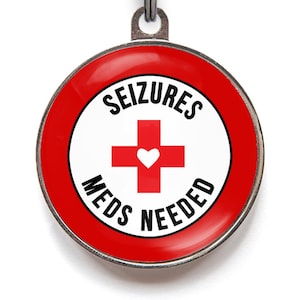 Seizures Pet Tag, Epileptic, Meds Needed