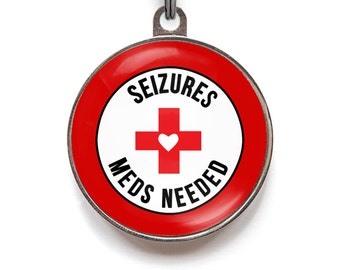 Seizures Pet Tag, Epileptic, Meds Needed
