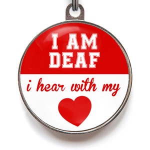 Deaf Medical Pet Tag - Red