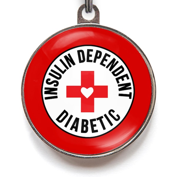 Diabetes Dog Tag, Insulin Dependent Diabetic Dog Tag For Cats and Dogs