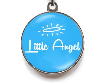 Little Angel Pet Tag - Blue | FREE Personalization