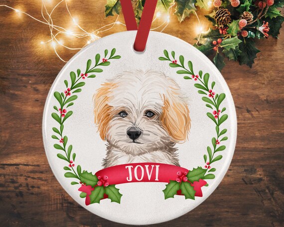 Maltipoo christmas store ornament