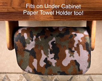 Fathers Day Gift, Reusable Cloth Towel, Mancave Decor, Gift for Him, Camo Decor, Washable Paper Towels, Reusable Paper Towels