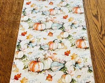 Autumn Table Runner, Fall Table Runner, Pumpkin Table Runner, Farmhouse Fall Table Runner, Short Fall Table Runner, 13”x36”