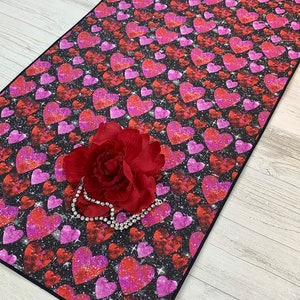 Valentines Runner, Valentines Table Runner, Bougie, Bling Decor, Valentines Table Runner image 6