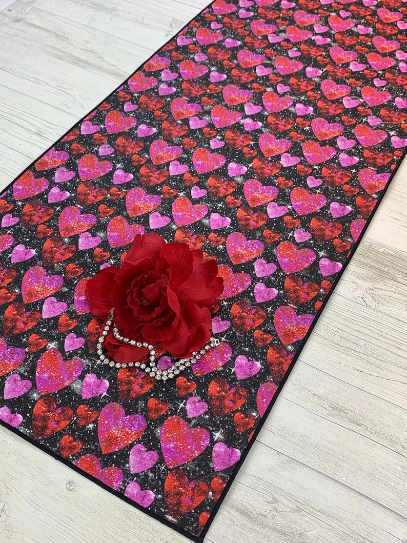 Valentines Runner, Valentines Table Runner, Bougie, Bling Decor, Valentines Table Runner image 6