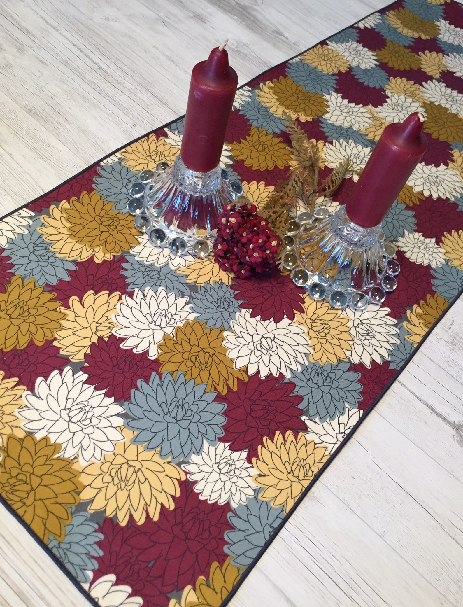 Floral Table Runner Buffet Table Runner Fall Table Decor Etsy