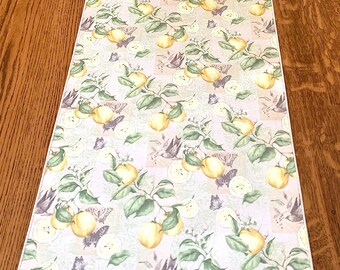 Lemon Table Runner, Lemon Decor, Lemon Kitchen Decor, Summer Table Runner, Lemon Farmhouse Decor