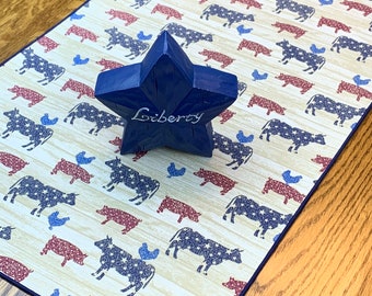 Patriotic Farmhouse Decor, Patriotic Table Runner, 4th July Table Runner, Patriotic Country Decor