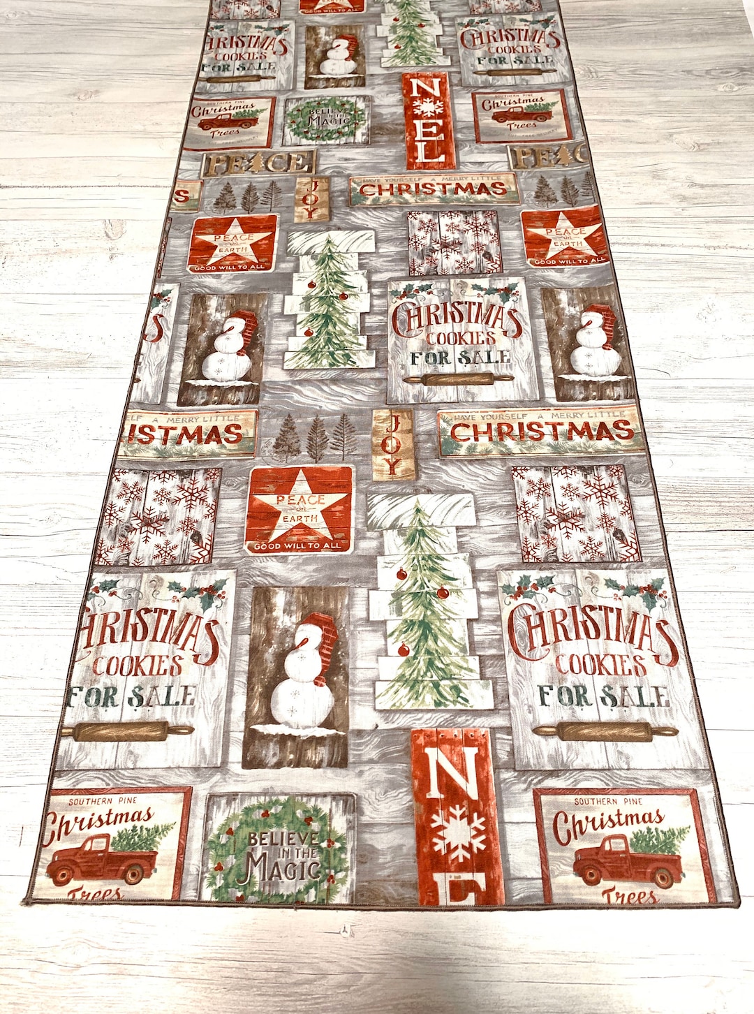 Christmas Table Runner, Farmhouse Table Runner, Runner Christmas, Gift for Her, Rustic Table