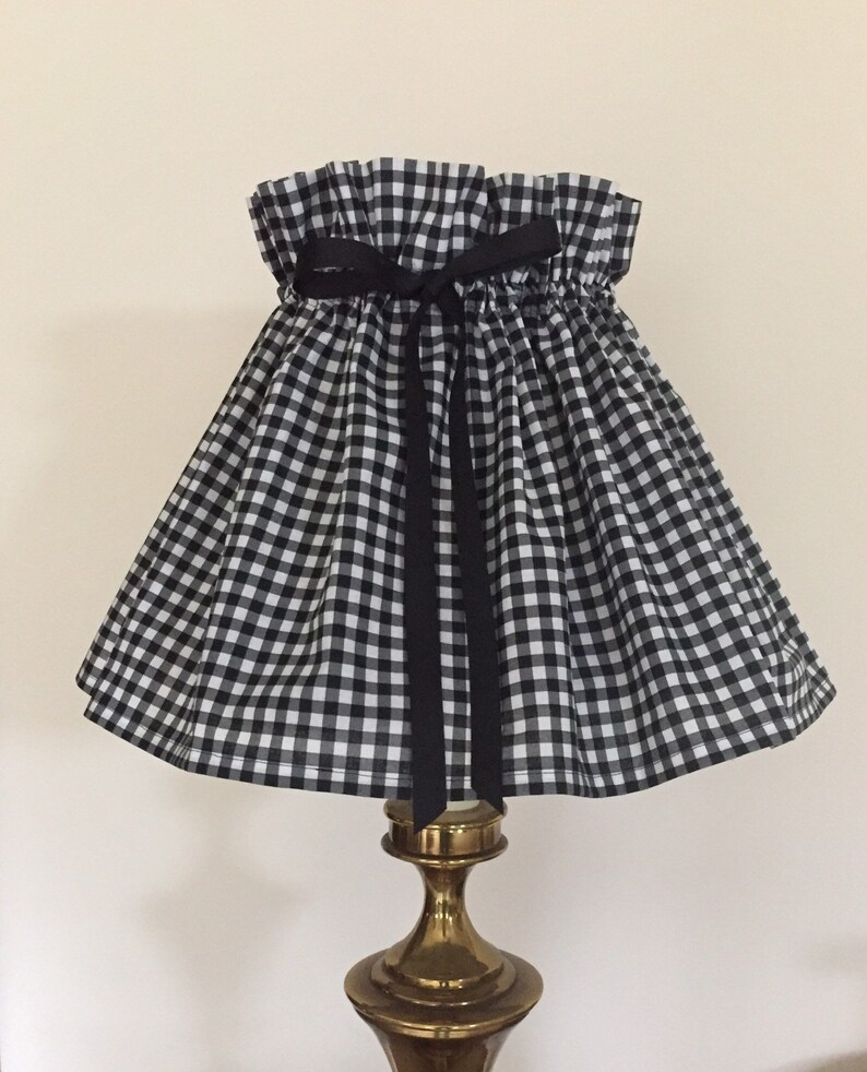 Black White Check Lamp Shade Cover Buffalo Plaid Decor