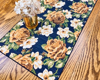 Floral Table Runner, Summer Table Runner, Black Floral Runner, Runner Floral, Floral Table Linens