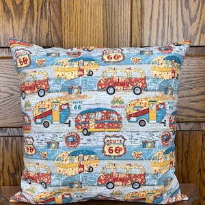 Retro Camper, Camper Pillow Cover, Camper Decor, RV Decor, Trailer Pillow Cover