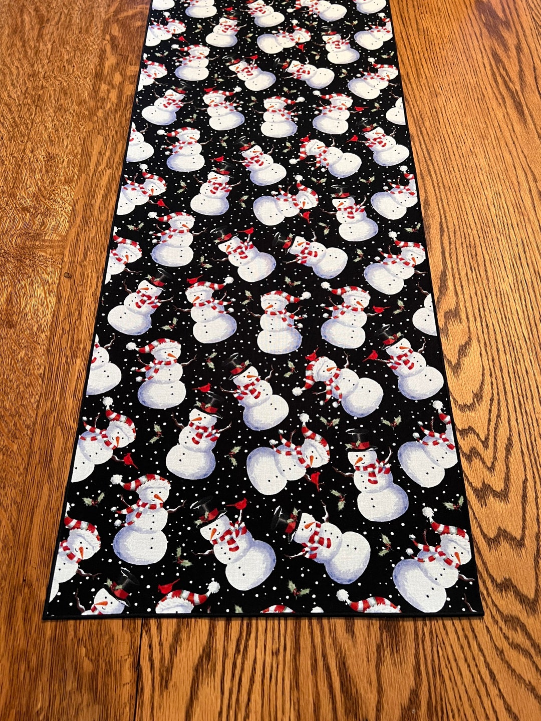 Snowman Table Runner, Snowmen Table Runner, Snowman Table Decor, Table
