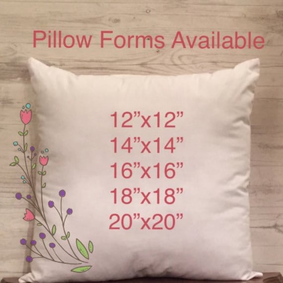 Pillow Inserts Pillow Forms 12x12 14x14 16x16 18x18 20x20 Polyfil Pillow  Inserts FREE SHIPPING 