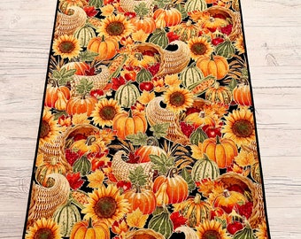 Fall Table Runner, Cornucopia Table Decor, Thanksgiving Table Runner, Colorful Table Runner, Thanksgiving Table Decor, Autumn Runner