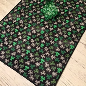 St. Patricks Day Table Runner, Irish Decor, Shamrock Decor, Birthday Gift