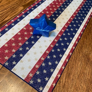 Patriotic Table Runner, Independence Day, Runner Patriotic, 4th of July Table Runner, Red White Blue Table Runner