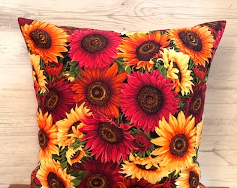 Sunflower Pillow Cover, Summer Pillow Cover, Summer Home Decor, Sunflower Home Decor, Farmhouse Pillow Cover