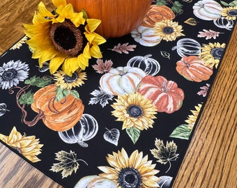 Fall Table Runner, Fall Home Decor, Pumpkin Table Decor, Pumpkin Table Runner, Fall Runner, Sunflower Table Runner