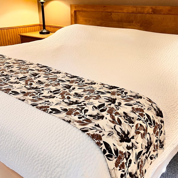 SAOL Bed Scarf Runner With Celtic Knots Knit Bed Scarf Merino Wool