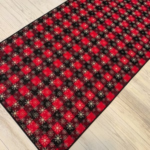 Buffalo Plaid Table Runner, Buffalo Plaid Table Decor, Red and Black Runner, Buffalo Check Table Runner