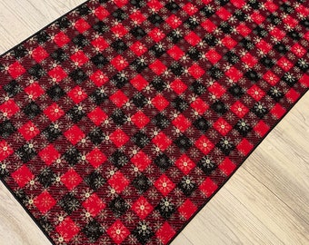 Buffalo Plaid Table Runner, Buffalo Plaid Table Decor, Red and Black Runner, Buffalo Check Table Runner