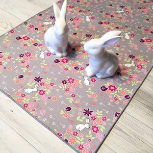 Easter Table Runner, Runner Easter, Gray Easter Decor, Easter Table Decor