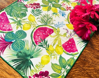 Watermelon Table Runner, Summer Table Runner, Watermelon Decor, Lemon Table Runner, Watermelon Tablescape