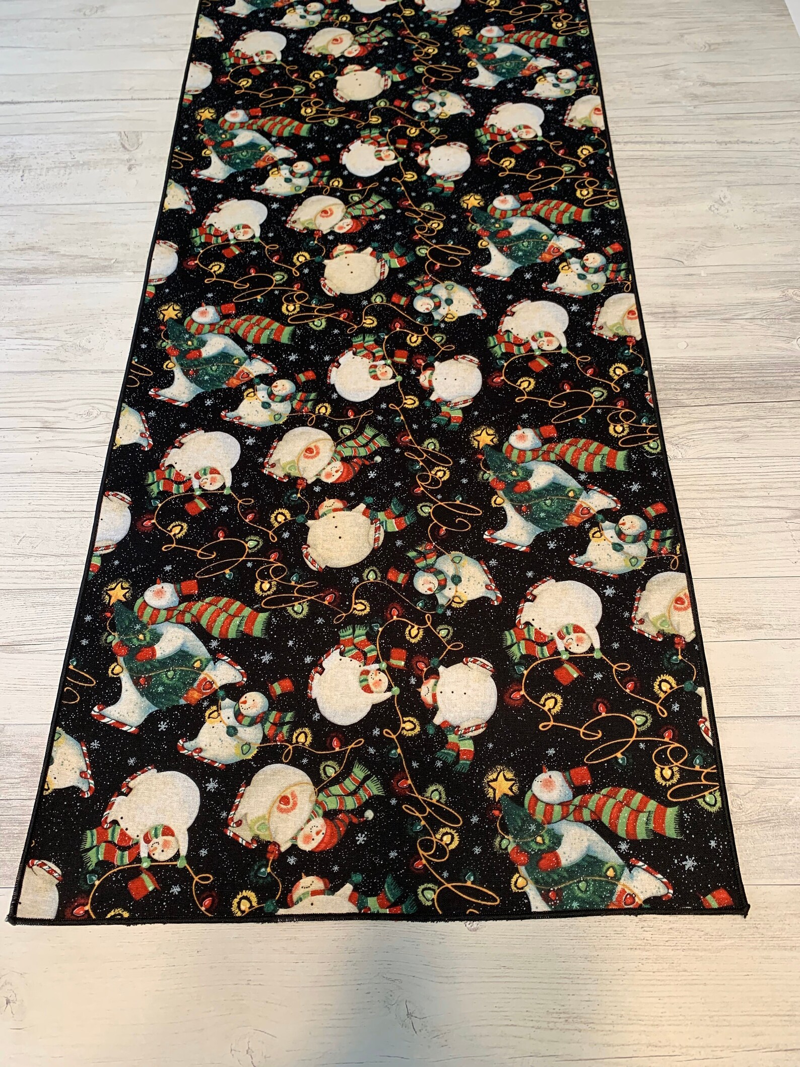 Snowman Table Runner Snowman Table Decor Holiday Table Etsy