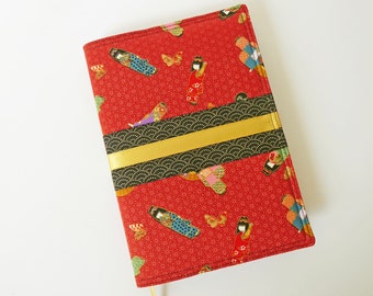 A5 'Kimono' Planner Cover, Diary Cover, Journal Cover, Removable Fabric Cover, Fits A5 Cousin Planner, Japanese Cotton Fabric, UK Seller