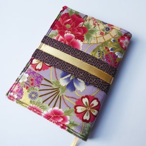 A5 'Kimono' Planner Cover, Diary Cover, Journal Cover, Removable Fabric Cover, Fits Hobonichi Cousin, Japanese Cotton Fabric, UK Seller image 6