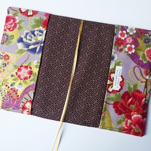 A5 'Kimono' Planner Cover, Diary Cover, Journal Cover, Removable Fabric Cover, Fits Hobonichi Cousin, Japanese Cotton Fabric, UK Seller image 8